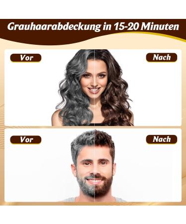 Ingbear Dark Brown Hair Dye Shampoo for Grey Hair - 3 in 1 Instant Hair Colour Shampoo Long Lasting for Men and Women - Natural Shampoo 500ml - Buy Online on GoSupps.com