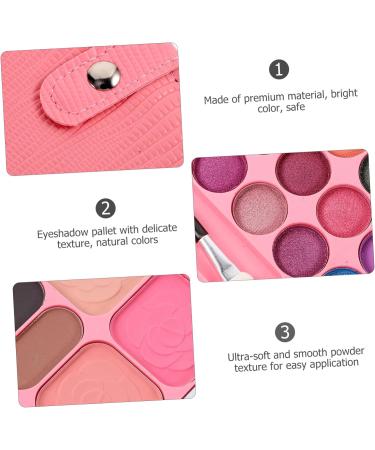 NOLITOY 33 Makeup Palette Eyeshadow Accessories for Girls Pink Eye Shadow Palettes Blush Pan Child Flash Set - Buy Online on GoSupps.com