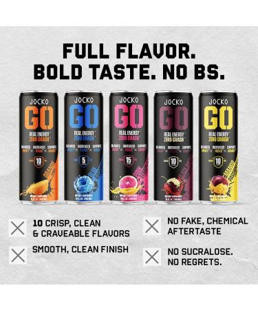 Jocko GO Energy Drink - Keto Vitamin B12 Vitamin B6 Electrolytes L Theanine Magnesium- Energy Boost Sugar Free Nootropic Monk Fruit Blend - 12 Pack (Nitro Pop) Nitro Pop 12 Fl Oz (Pack of 1) - Buy Online on GoSupps.com