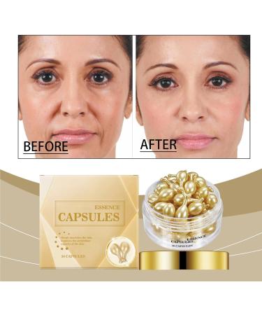 Hyaluronic acid antiwrinkle essence capsules facial serum collagen capsule antiwrinkle antiaging moisturizing essence capsule reduces wrinkles 2 - Buy Online on GoSupps.com
