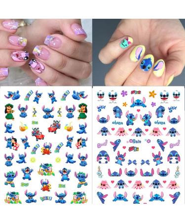 Cute 3D Self-Adhesive Nail Art Stickers - 6 Sheets Cartoon Designer Decals for DIY Acrylic Nail Decorations - Kawaii Nail Supplies for Women and Girls - Buy Online on GoSupps.com