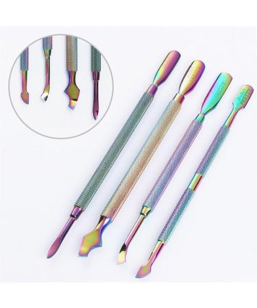 Nail Cuticle Pusher Nipper Clipper Scissors Dead Skin Remover Stainless Steel Rainbow Tweezer Manicure Nail Art Tool Pattern 10 - Buy Online on GoSupps.com