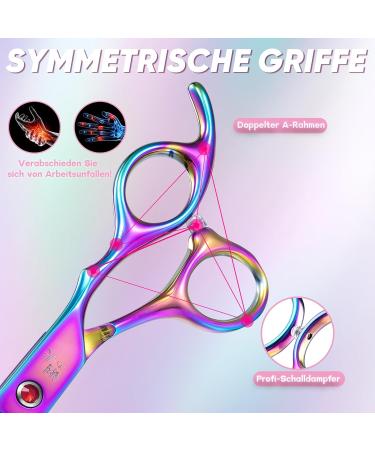 DRGSKL Professional Effilier Scissors - Rainbow Blender Grooming Scissors for Medium & Large Pets | Japanese Stainless Steel 440C - Buy Online on GoSupps.com