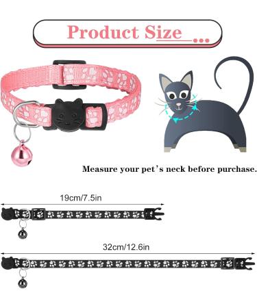 AKlamater 5Pcs Cat Collars with Bells - Adjustable Quick Release Safety Collar for Cats and Kittens - Anti-lost Tags - Small Pet Accessories - Buy Online on GoSupps.com