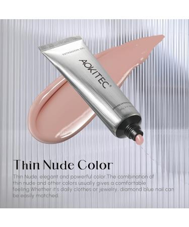 Aokitec 60ml Nail Extension Gel - UV Polish for Salon DIY | Thin Naked Acrylic False Nail Assembly Gel - Buy Online on GoSupps.com