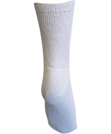 Diabetic Men's Crew Socks (3 Pack) 10-13 White | Made in USA - Buy Online on GoSupps.com