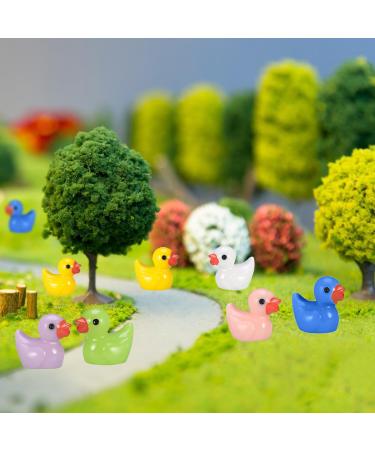 100Pcs Mini Resin Ducks Multicolor Landscape Decorations - Miniature Duck Figures for Home, Garden, Aquarium - Hide Prank Game Dollhouse Decor - 6 Color Assortment - Buy Online on GoSupps.com