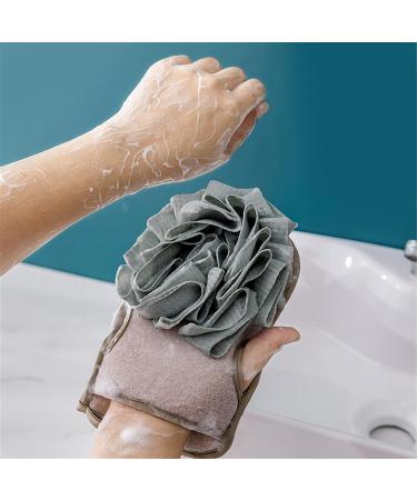 Shower Puff 2 Pack - Bamboo Charcoal Bath Sponge Loofahs | Large Green Poufs for Essential Skin Care - Buy Online on GoSupps.com