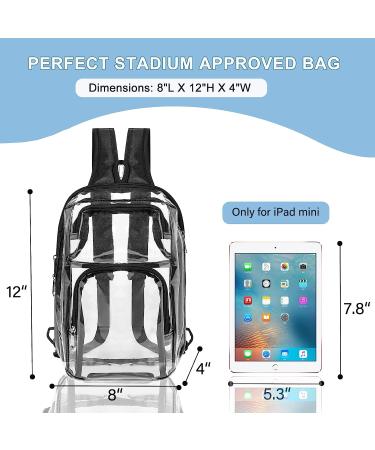 Busiuw Clear Stadium Approved Sling Bag 12x6x12 | Adjustable Straps | Clear Chest Bag for Festivals (Black) - Buy Online on GoSupps.com
