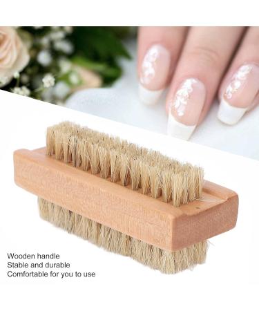 Buy Wooden Nail Brush - Double-Sided Pig Bristle Fingernail & Toenail Cleaner for Manicure & Pedicure | International Shipping - Buy Online on GoSupps.com