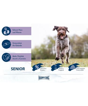 Happy Dog Supreme Fit & Vital Senior Dry Dog Food 4 kg | Best Nutrition for Older Dogs - Buy Online on GoSupps.com