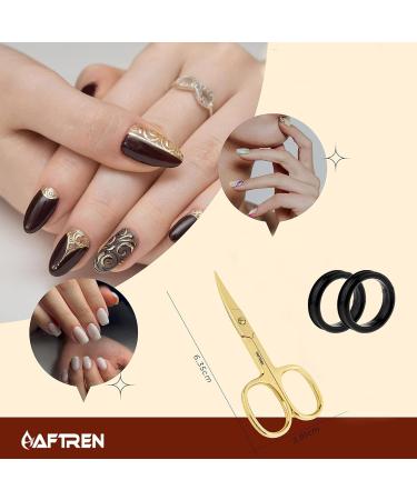 Golden Premium Nail Scissors Professional Curved Cuticle Scissors Manicure Scissors J2 Stainless Steel for Women Men Toenail Shears 4 Inch - Buy Online on GoSupps.com