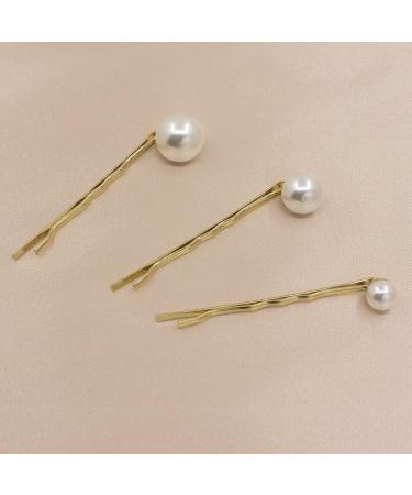 Simulated Pearl Bobby Pins - 9 Pack Hair Clips for Women - Perfect for Holiday, Wedding, Birthday, Prom - Gold Bridal Hair Accessories - Buy Online on GoSupps.com