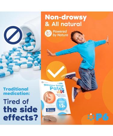 P6 Motion Sickness Patches for Kids - All-Natural Sea & Car Travel Relief - Non-Drowsy Safe Patches for Happy Journeys - Buy Online on GoSupps.com