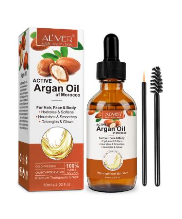 UEPETU Argan Oil for Hair  Morocco Argan Oil for Dry Damaged Hair Growth and Skin Care  Pure Cold Pressed Carrier Oil Products Hydrating and Moisturizing Scalp  Body  Face