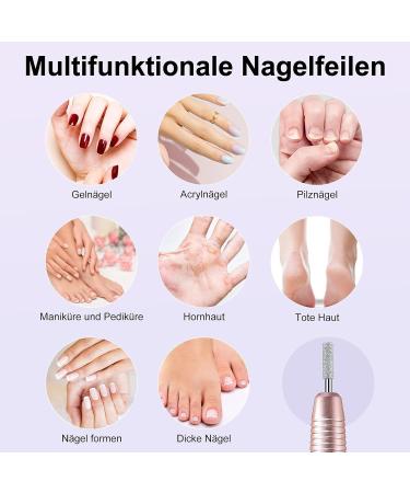 Buy Coslus Wireless Portable Nail Miller - 11 in 1 Professional Manicure & Pedicure Set for Gel & Acrylic Nails - Light Gold Finish - International Shipping Available - Buy Online on GoSupps.com