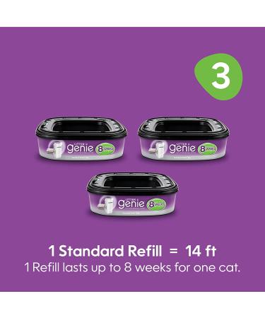 Litter Genie Standard Cat Litter Disposal System Refills- 3pk - Buy Online on GoSupps.com
