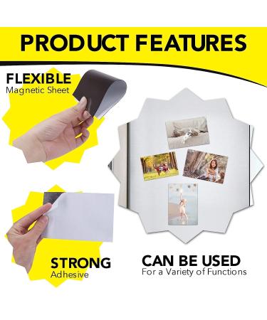 DIYMAG Magnetic Adhesive Sheets 4 x 6 10 Pack - Cuttable & Flexible Magnet Sheets for Crafts and Photos | Easy Peel and Stick Adhesive | 4 x 6 - 10 Pack - Buy Online on GoSupps.com