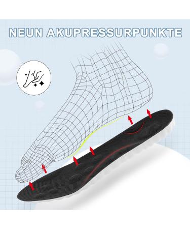 3 Pairs Memory Foam Shoe Insoles Comfort Massage Insoles for Women Men Arch Support Cushioning Sports Insoles Replacement Innersoles for Trainers Walking Shoes Wellies Running Shoes 37-38(245mm) - Buy Online on GoSupps.com