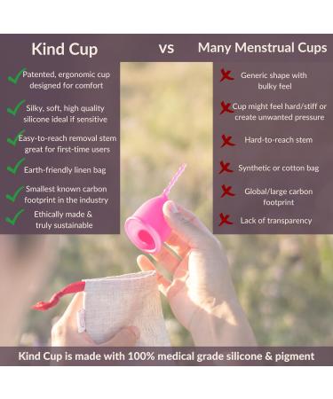 Kind Cup Menstrual Cup | Eco-Friendly Comfortable & Easy to Use | High & Low Cervix | Beginner Friendly | Small Aqua | International Shipping - Buy Online on GoSupps.com