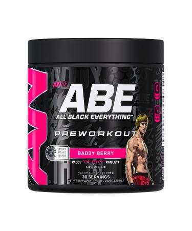 All Black Everything Pre-Workout Powder | Preworkout Energy Drink Mix | 350mg Caffeine | Beta Alanine & Citrulline | Energy Supplement for Men & Women | Baddy Berry | 30 Servings