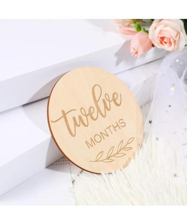 Toyvian 14-Piece Wooden Baby Milestone Cards - Perfect Photo Props & Baby Shower Gifts - Buy Online on GoSupps.com