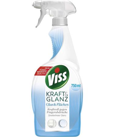 Viss Kraft & Glanz Reinigungsspray f r Glas & Fl chen 6er Pack (750 ml) | Wasserabweisende Technologie Perfekter Glanz | Internationaler Versand - Buy Online on GoSupps.com