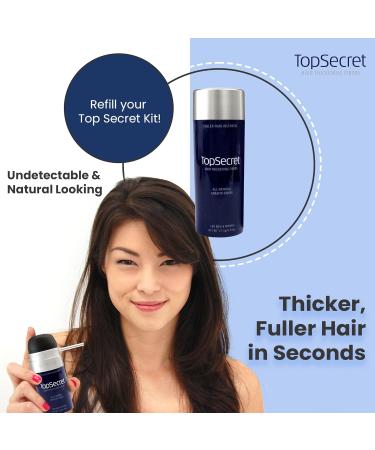 Top Secret Hair Thickening Fibers Refills | Natural Hair Filler for Men & Women | Instant Volume for Thinning Hair | Weather & Sweat Resistant | Dark Brown (0.97 oz - Buy Online on GoSupps.com