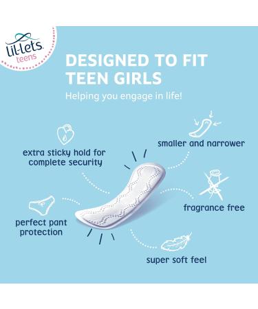 Lil-Lets Teens Liners x 16 - Petite & Slim Pantyliners for Girls & Teenagers | Unscented | Very Light Flow | Breathable & Vegan Friendly - Buy Online on GoSupps.com