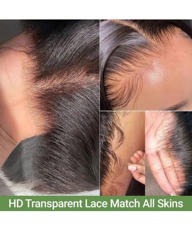 Sweibow Body Wave 22 Inch Lace Front Human Hair Wig 180% Density HD Lace Frontal Wig for Women - Brazilian Virgin Hair, Pre Plucked with Baby Hair, Natural Black - Glueless Option - Buy Online on GoSupps.com