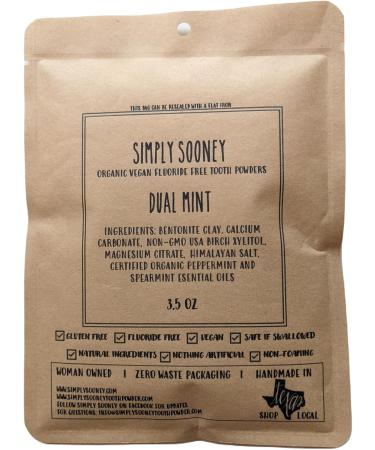 Zero Waste Organic Vegan Tooth Powder - 6 Month Supply Fluoride-Free Dual Mint Flavor Plastic-Free Shipping - Buy Online on GoSupps.com