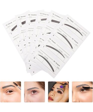 TOPBATHY Pochoirs Sourcils Jetables en Papier 6 Mod les Diff rents pour Maquillage Pr cis Autocollants Sourcils pour Femme Outil Compact et Pratique Facile - Buy Online on GoSupps.com