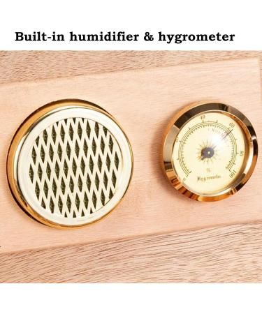 Cigar Humidor Case with Humidifier Hygrameter Hold 35 Cigars Cedar Wood Travel Cigar Case Humidor Case Cigar Box with Divider Ideal Gifts for Men Cigar Enthsts Black - Buy Online on GoSupps.com