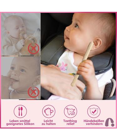 Teething Tube Set - BPA-Free Silicone Teething Aid & Ring - US-CPC Approved Baby Grasping Toy (3 Pieces + 2 Pacifiers) - Buy Online on GoSupps.com