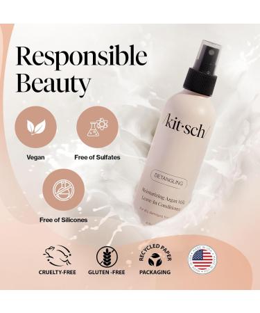 Kitsch Argan Milk Leave-In Conditioner - Hydrating Sulfate-Free Frizz Control Spray for All Hair Types - Enhance Shine & Softness - 6.8oz - Buy Online on GoSupps.com