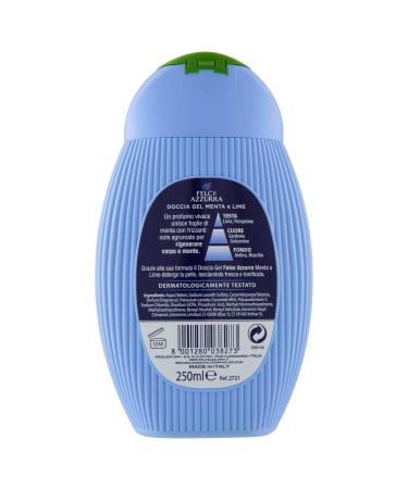 Farce Azzurra Docciagel Mint & Lime - 6x250ml - Refreshing Shower Gel - 1500ml - International Shipping Available - Buy Online on GoSupps.com