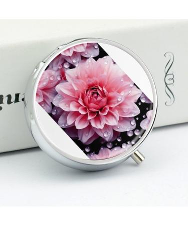 Travel Pill Box Case - 3 Compartment Flower Design Portable Pill Organizer for Purse & Pocket - Buy Online on GoSupps.com