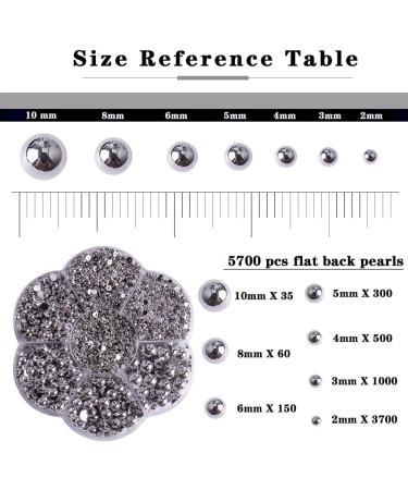 Makandup 6000 Pcs Silver Nail Pearls for Nails Art & Crafts - Flatback Round Pearls for Makeup, DIY Decorations & Accessories - Buy Online on GoSupps.com