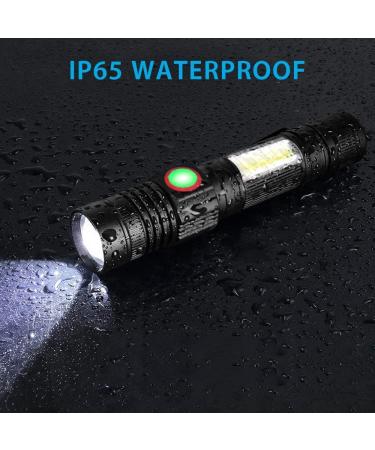 USB Rechargeable Magnetic LED Flashlight 2000LM - Waterproof, Zoomable, Super Bright Tactical Flashlight with Cob Sidelight - 2 Pack of Small LED Flashlights for Camping & Emergencies - Buy Online on GoSupps.com