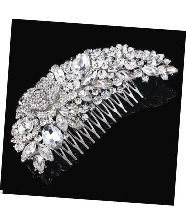 FRCOLOR Women Hair Clip Tiara Women Hair Comb Bridal Hair Comb Women Flower Hair Comb Wedding Miss Hairpin Rhinestones - Buy Online on GoSupps.com
