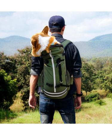 Galat e Dog Backpack - Adjustable Pet Carrier for All Sizes | Perfect for Travel Hiking & Camping (M Dark Green) - Buy Online on GoSupps.com