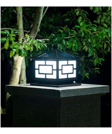 Courtyard Light IP65 Waterproof Outdoor Post Lamp Outdoor Solar Lighting Products Solar LED Pillar Light Lighting for Courtyard Decoration Pillar Lantern - Buy Online on GoSupps.com