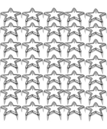 100 Pcs Five Claw Nail Jeans Brass Decor Star Shoes Rivets Leather Cloth Accessories Punk Shoes Bags Silverx2pcs 1.2X1.2CMx2pcs - Buy Online on GoSupps.com