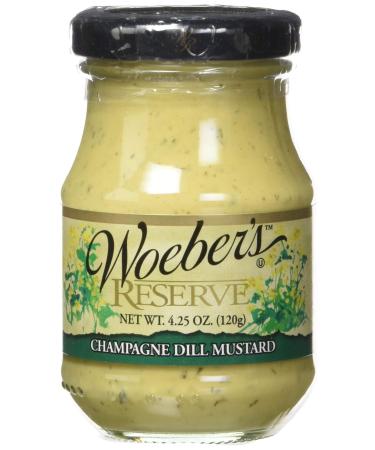 Woebers Reserve Champagne Dill Mustard, 4.25 Ounce