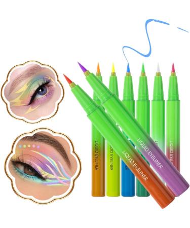 Liquid eyeliner liquid eyeliner | Pen Eyeliners Matte Neon 8x Colored Liquid | Vibrant colors waterproof smudge-proof smooth and no-liner for the eyes - Buy Online on GoSupps.com