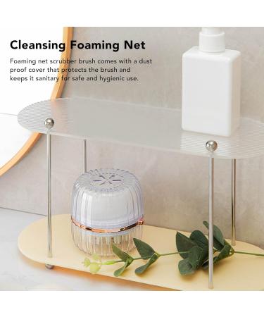 Qukaim Scalp Scrubber Foaming Net Scalp Scrubber Brush 2 in 1 Double Headed Mesh Facial Cleansing Brush with Sponge - Buy Online on GoSupps.com