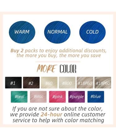 Runature Blue Real Hair Extensions - 45cm U Tip & I Tip - Remy Keratin Hair 25g 18 Inch - Buy Online on GoSupps.com