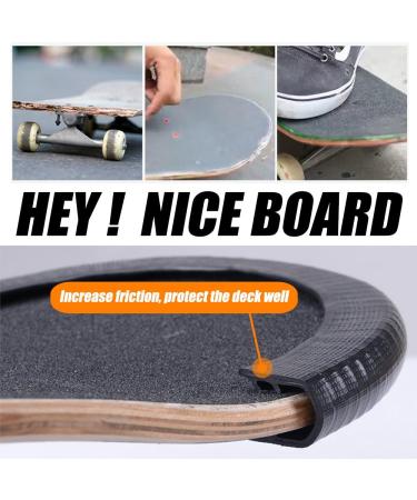 MAXPRO Skateboard Deck Guards - Durable Shock Absorbing Rubber Cover with Nose and Tail Guard for Longboard Protection - Buy Online on GoSupps.com