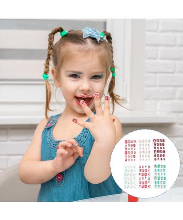 minkissy Adhesive Manicure Favors Supplies False Tips Winter Press Decor Women Fashion Kits Diy Nail with Xmas Nails Short Girls Tabs Snowflake Fingernail Party Full Fake Cover for Decals - Buy Online on GoSupps.com