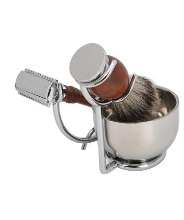 Shaving Bowl and Brush Set - Retro Alloy Beard Brush Cream Brush Stand & Soap for Men | Premium Shaving Accessories - Buy Online on GoSupps.com